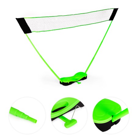 Sulgpallikomplekt 300x156 cm kokkupandav võrkreketid shuttlecocks kohver, MOVEPRO