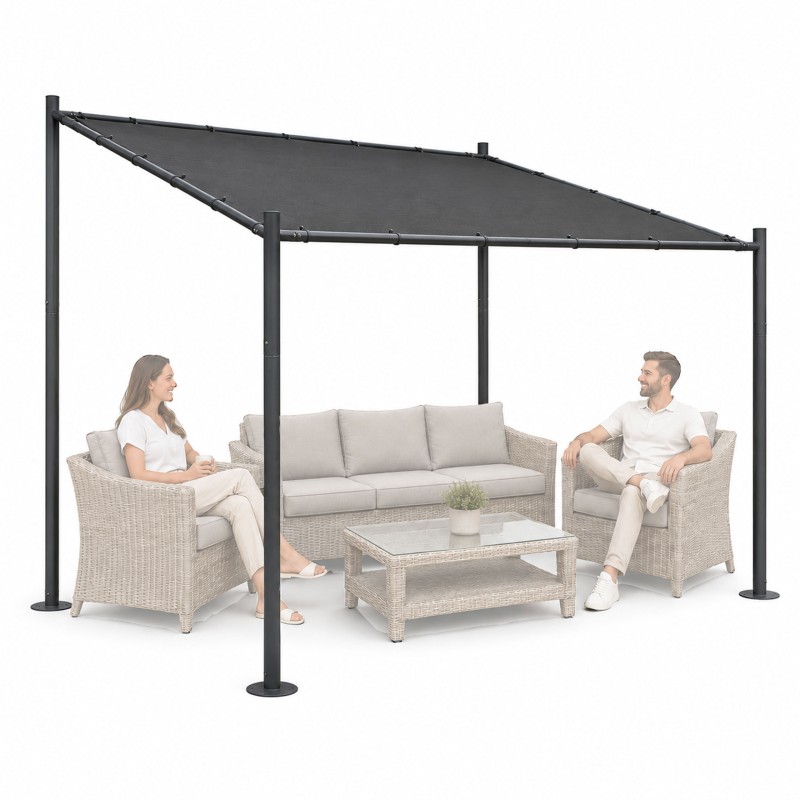Aia terrassi pergola 3x3 m, teras, lehtla varikatus, hall