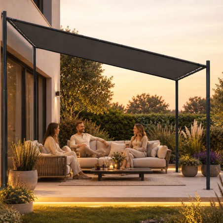 Aia terrassi pergola 3x3 m, teras, lehtla varikatus, hall