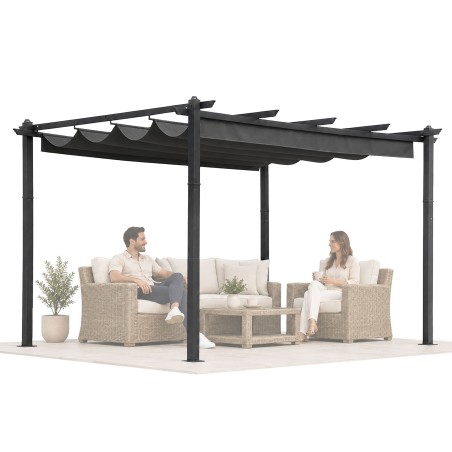 Aiaterrassi pergola 3x4 m, teras, lehtla, varikatus, hall