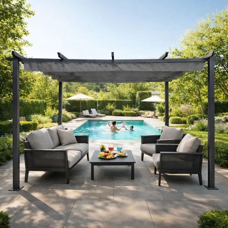 Aiaterrassi pergola 3x4 m, teras, lehtla, varikatus, hall