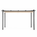 Aiaterrassi pergola 3x4 m, teras, lehtla varikatus, beež