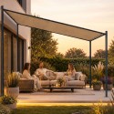Terrassi aia pergola 3x3 m terasest varikatus beež 