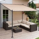 Terrassi aia pergola 3x3 m terasest varikatus beež 