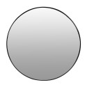 Ümmargune seinapeegel 80 cm Rippuv Modern Must Alumiiniumraam 