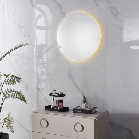 LED vannitoapeegel ümmargune seinale kinnitatav 60 cm 3 värvi puutelüliti 