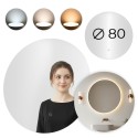 LED vannitoapeegel ümmargune seinale kinnitatav 80 cm 3 värvi puutelüliti 