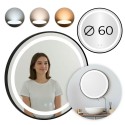 LED vannitoapeegel ümmargune seinale kinnitatav 60 cm 3 värvi puutelüliti heleduse reguleerimine