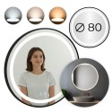 LED vannitoapeegel ümmargune seinale kinnitatav 80 cm 3 värvi puutelüliti heleduse reguleerimine