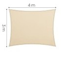 Ristkülikukujuline päikesepuri 3x4m beež | FreshDesign.ee
