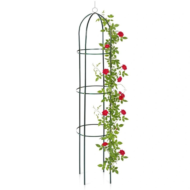 Aia pergola obelisk, metall, roheline, 36x36x194 cm