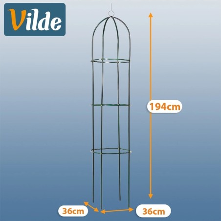 Aia pergola obelisk, metall, roheline, 36x36x194 cm