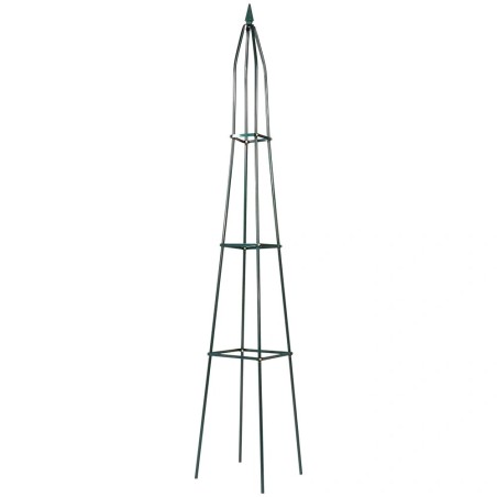 Aia pergola obelisk, metall, roheline, 33x32x190 cm
