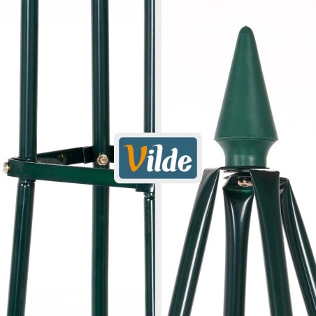 Aia pergola obelisk, metall, roheline, 33x32x190 cm