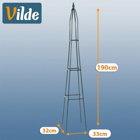 Aia pergola obelisk, metall, roheline, 33x32x190 cm