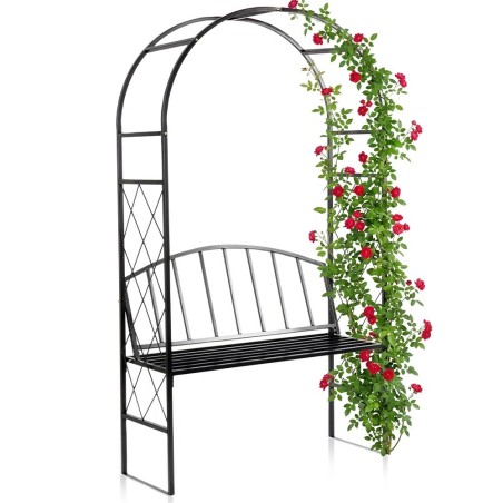 Aia pergola pingiga, metall, must, 115x50x210 cm
