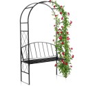 Aia pergola pingiga, metall, must, 115x50x210 cm