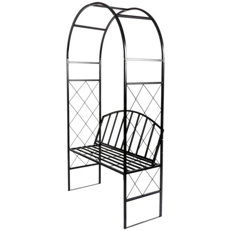 Aia pergola pingiga, metall, must, 115x50x210 cm