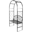 Aia pergola pingiga, metall, must, 115x50x210 cm