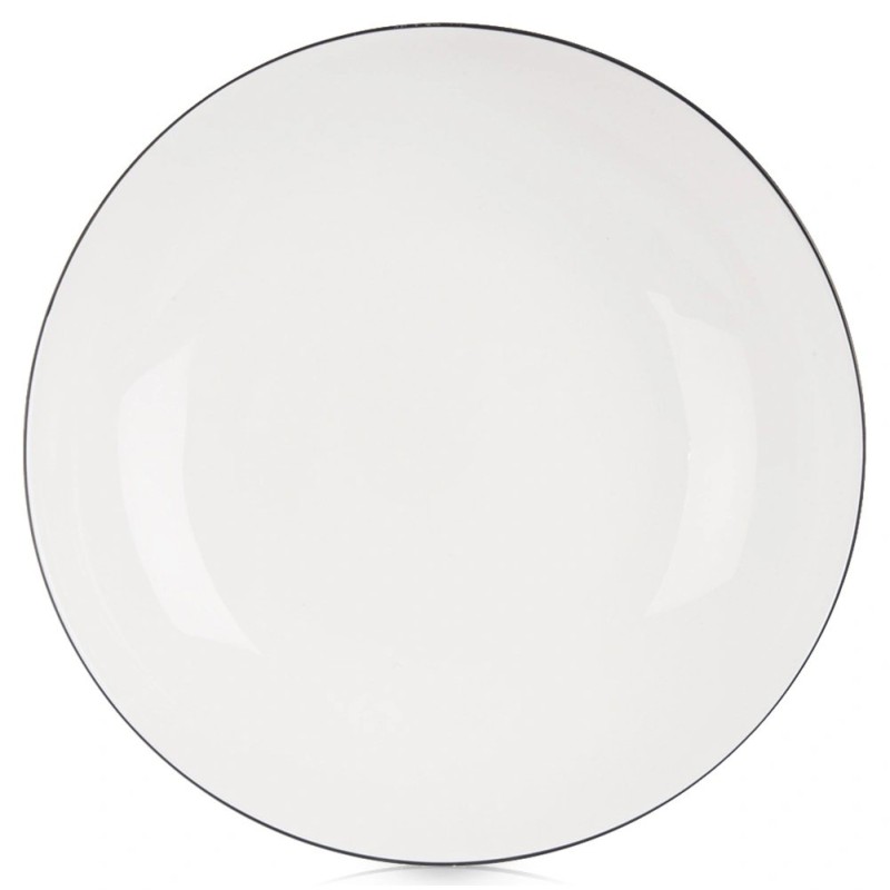 Sügavast portselanist õhtusöögitaldrik, valge DECORA, 20 cm, 600 ml