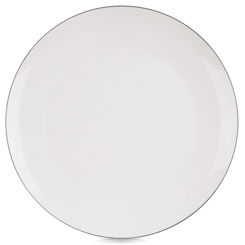 Valge portselanist taldrik DECORA 27 cm