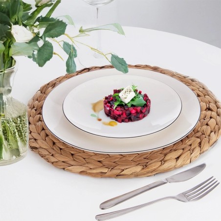 Valge portselanist taldrik DECORA 27 cm