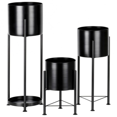 Metallist lillealus, must, 3 tk. | FreshDesign.ee