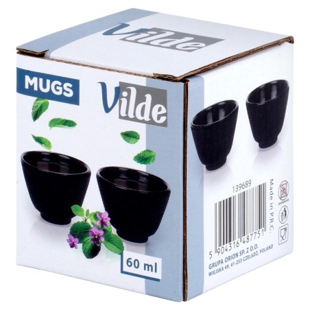 Emailitud malmist teetassid CAST LINE 60 ml 2 tk.
