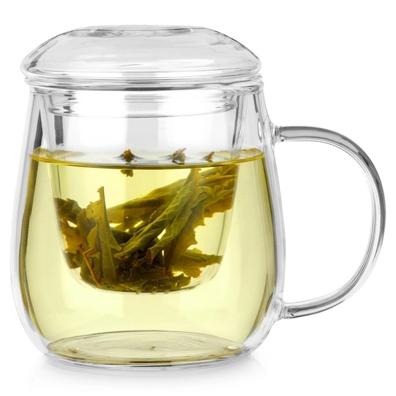 Klaaskruus infuusori ja kaanega, 400 ml