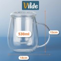 Klaaskruus infuusori ja kaanega, 530 ml