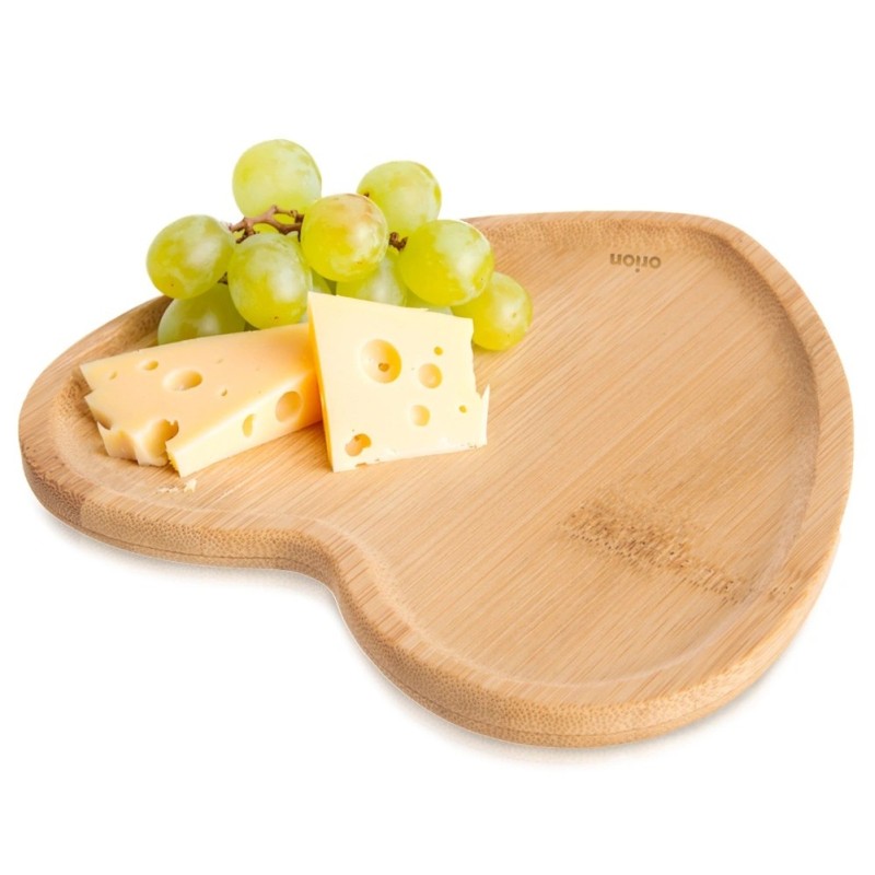 Dekoratiivne bambusest südamest suupistetaldrik 15x15 cm