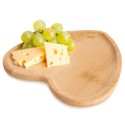 Dekoratiivne bambusest südamest suupistetaldrik 15x15 cm