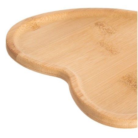 Dekoratiivne bambusest südamest suupistetaldrik 15x15 cm