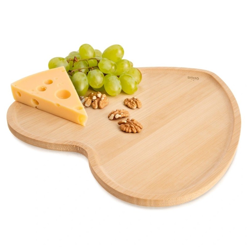 Dekoratiivne bambusest südamest suupistetaldrik 22x22 cm