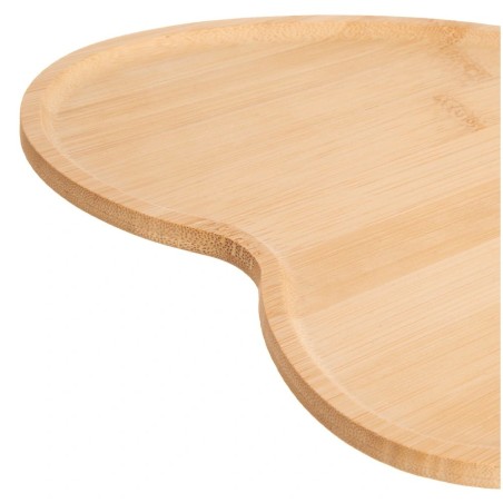Dekoratiivne bambusest südamest suupistetaldrik 22x22 cm