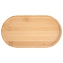 Dekoratiivne bambusest suupistetaldrik 28x15 cm