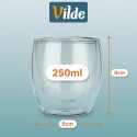 Topeltseinaga termoklaasid kohvi ja tee jaoks 250 ml 2 tk.