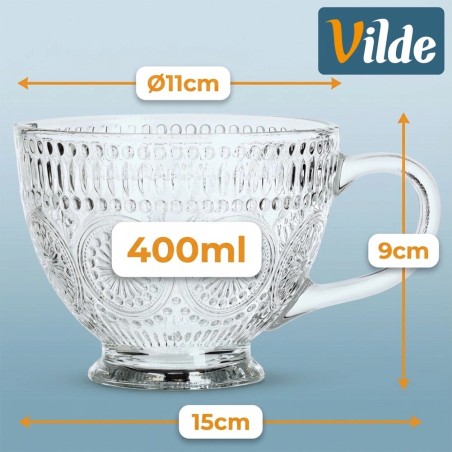 Kohvi- ja teeklaasid 400 ml 6 tk.