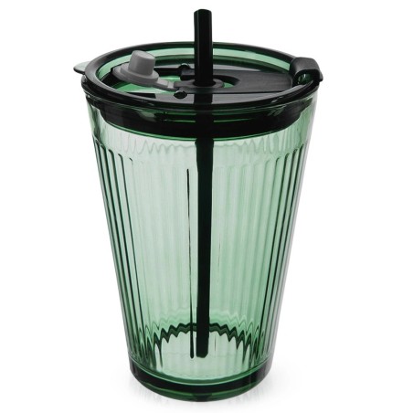 Klaaskruus kaane ja kõrrega VERDE 450 ml