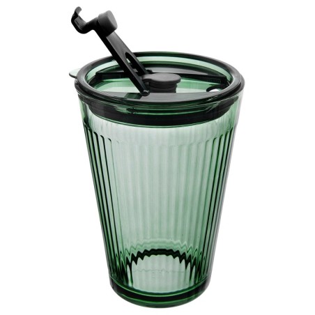 Klaaskruus kaane ja kõrrega VERDE 450 ml