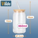 Klaastopsid kaane ja kõrrega 460 ml 2 tk.