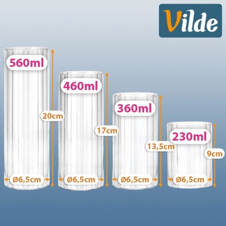 Klaasid 230/360/450/560 ml 4 tk.
