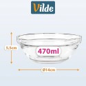 Klaaskausid 14 cm, 470 ml, 6 tk.