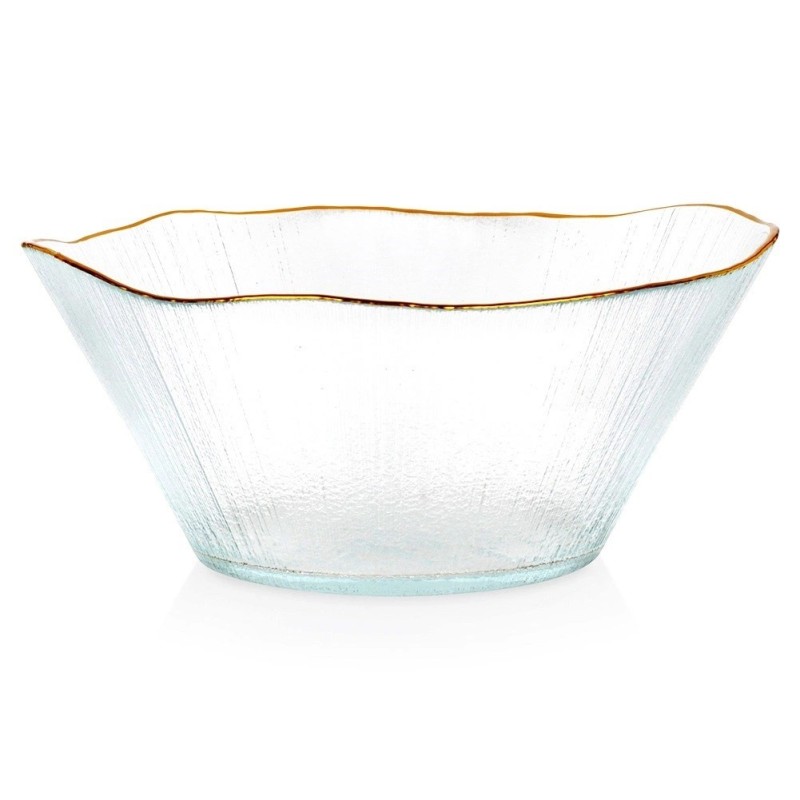 Kuldsest klaasist salatikauss 21 cm, 1, 2 liitrit