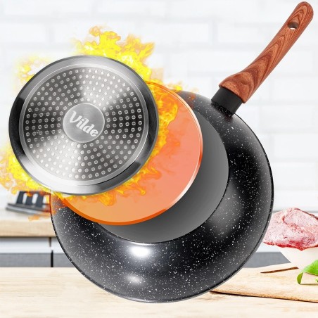 BLACK&WOOD graniidist wok-pann 28 cm