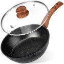 Graniidist klaasist kaanega pann GRANITICA WOOD 24 cm, 2, 2 liitrit