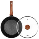 Graniidist klaasist kaanega pann GRANITICA WOOD 24 cm, 2, 2 liitrit