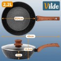 Graniidist klaasist kaanega pann GRANITICA WOOD 24 cm, 2, 2 liitrit
