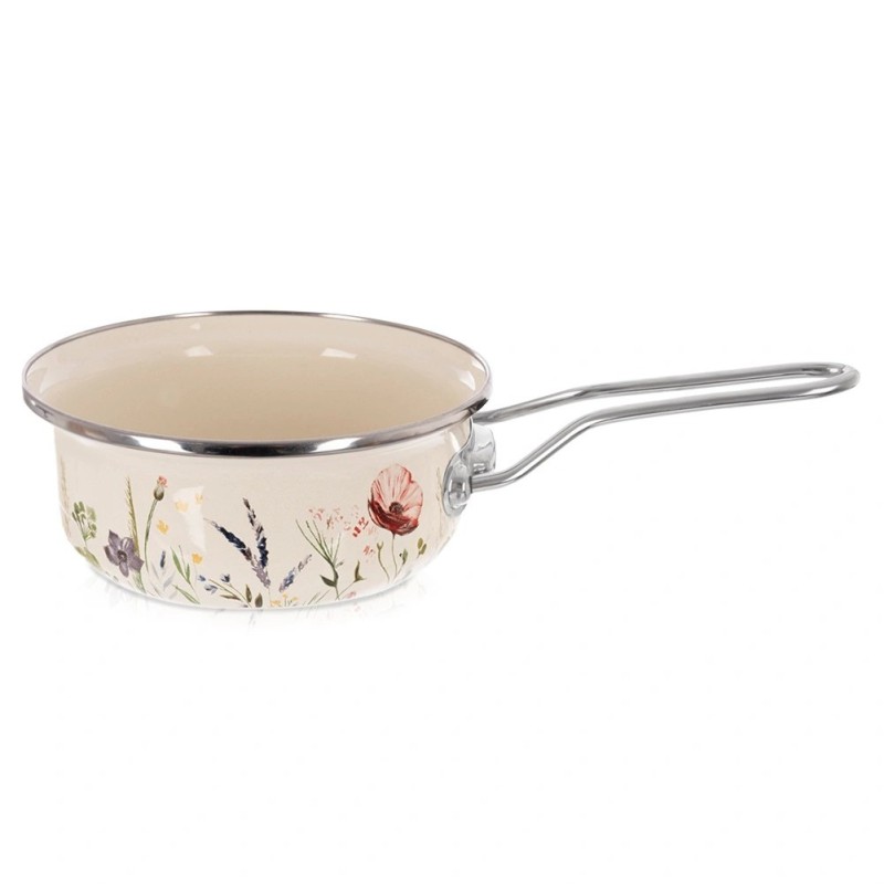 Kreemjas emailitud pott MAKI 14 cm, 650 ml
