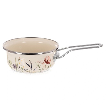 Kreemjas emailitud pott MAKI 14 cm, 650 ml